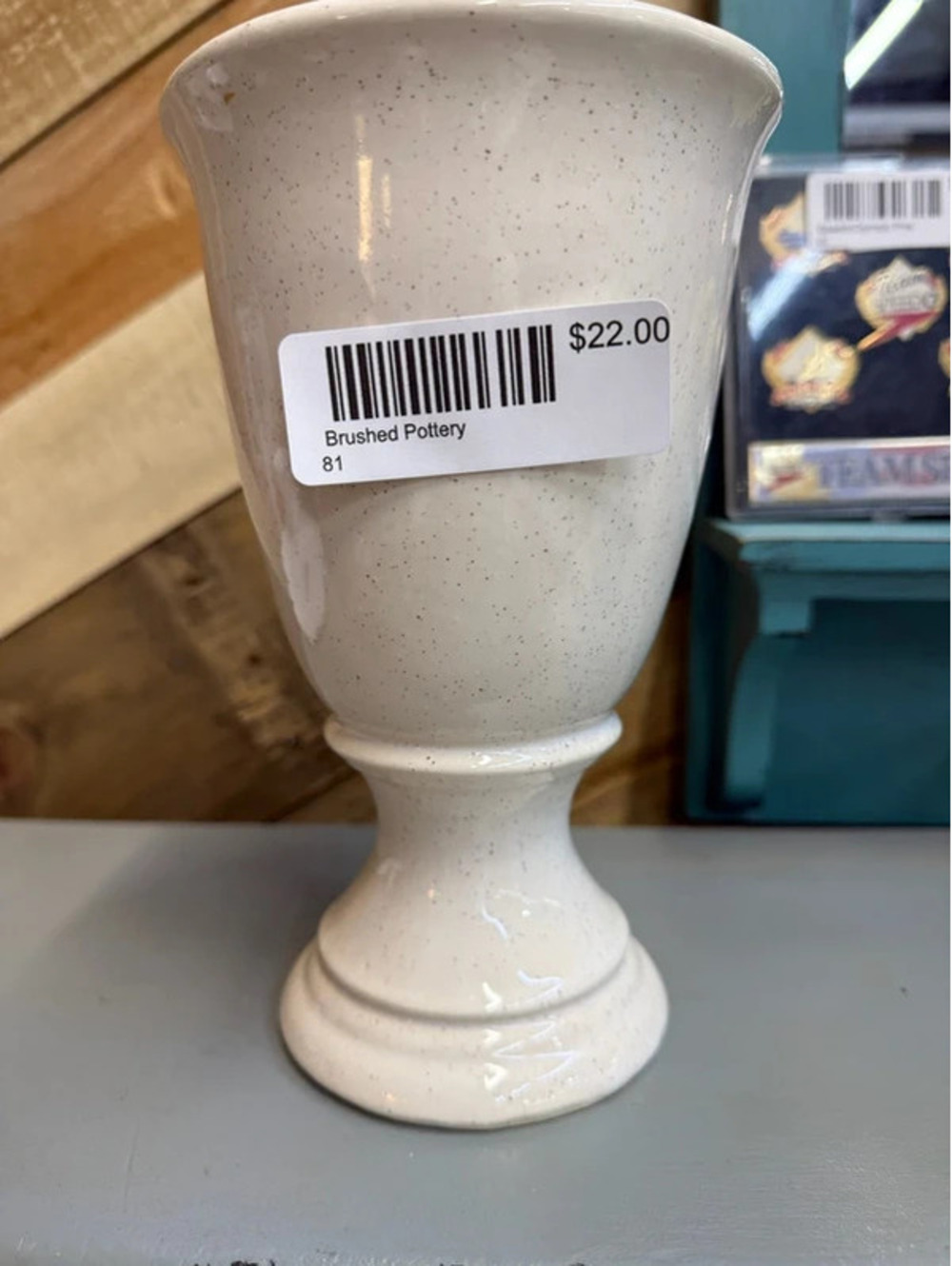 McCoy brushed pottery vase
